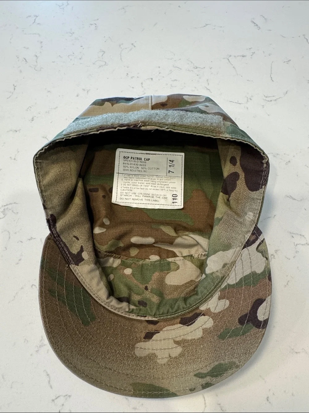 Camouflage Army OCP Patrol Capsize 7 1/4 - Green Camo